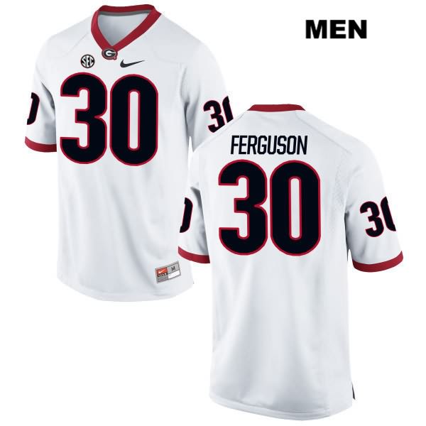 Georgia Bulldogs Men's Ed Ferguson #30 NCAA Authentic White Nike Stitched College Football Jersey HMV3356MU